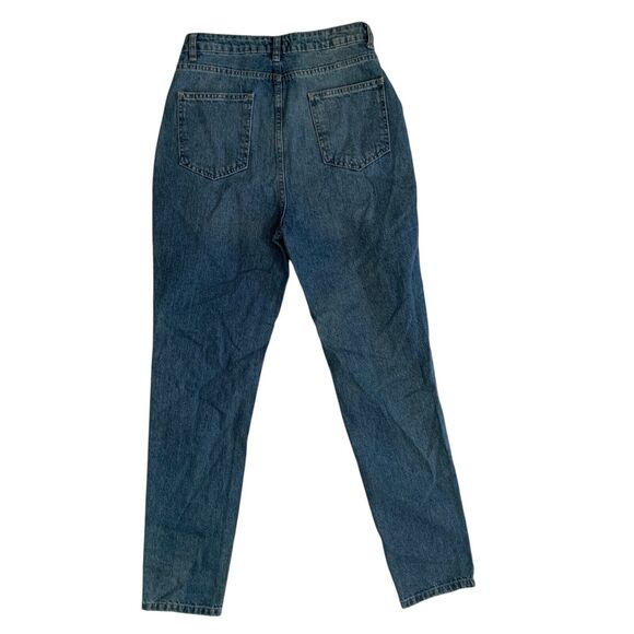 Boohoo Women's Size 4 Tall Distressed Mom Denim Jean Brand New - Picture 3 of 16